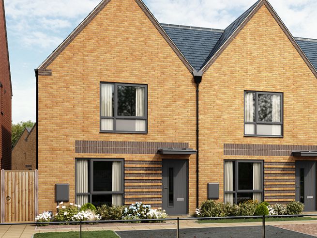 2 bedroom house - artist's  impression subject to change. The above illustration is indicative of the house type and not the actual plot. Plot 59 does not have a gable end façade.